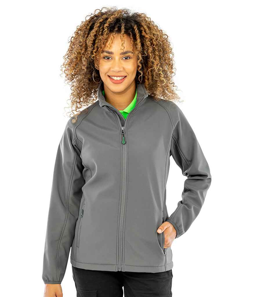 Result Genuine Recycled Ladies Printable Soft Shell Jacket | Workguard Grey