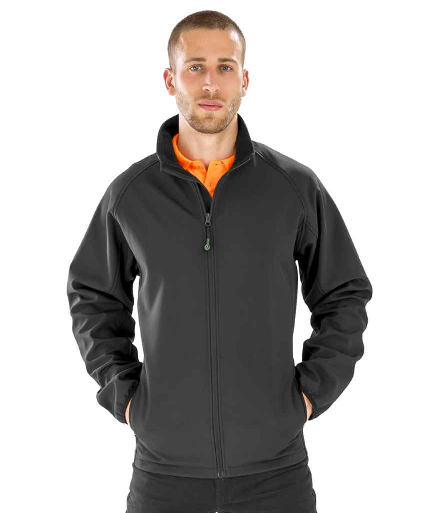 Result Genuine Recycled Printable Soft Shell Jacket | Black