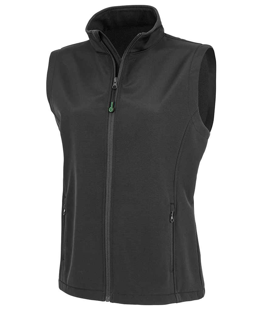 Result Genuine Recycled Ladies Printable Soft Shell Bodywarmer | Black