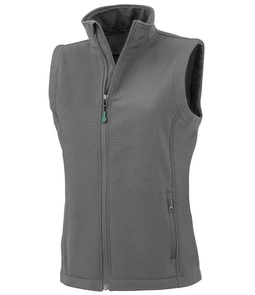 Result Genuine Recycled Ladies Printable Soft Shell Bodywarmer | Workguard Grey