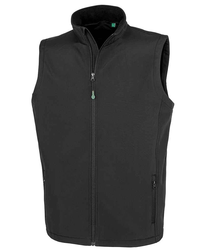 Result Genuine Recycled Printable Soft Shell Bodywarmer | Black