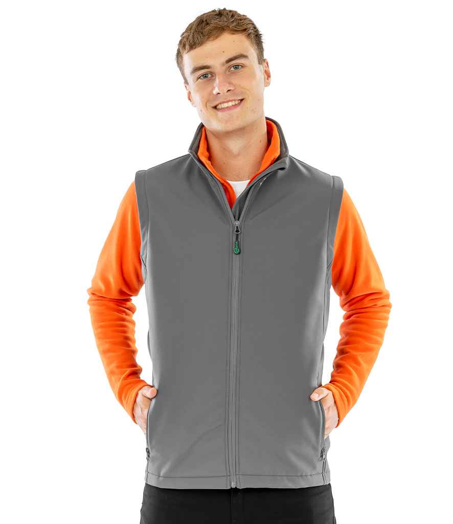 Result Genuine Recycled Printable Soft Shell Bodywarmer | Workguard Grey
