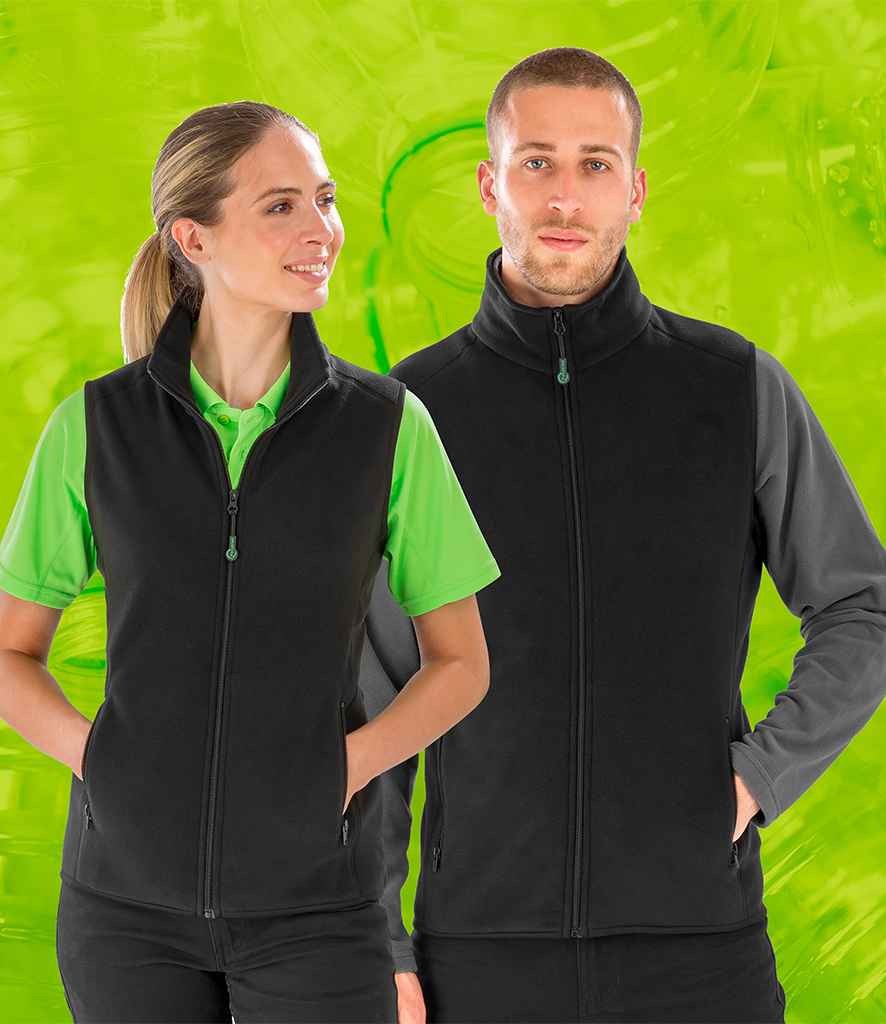 Result Genuine Recycled Polarthermic Fleece Bodywarmer | Black