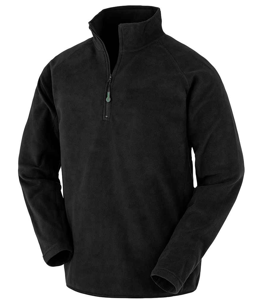 Result Genuine Recycled Zip Neck Micro Fleece | Black