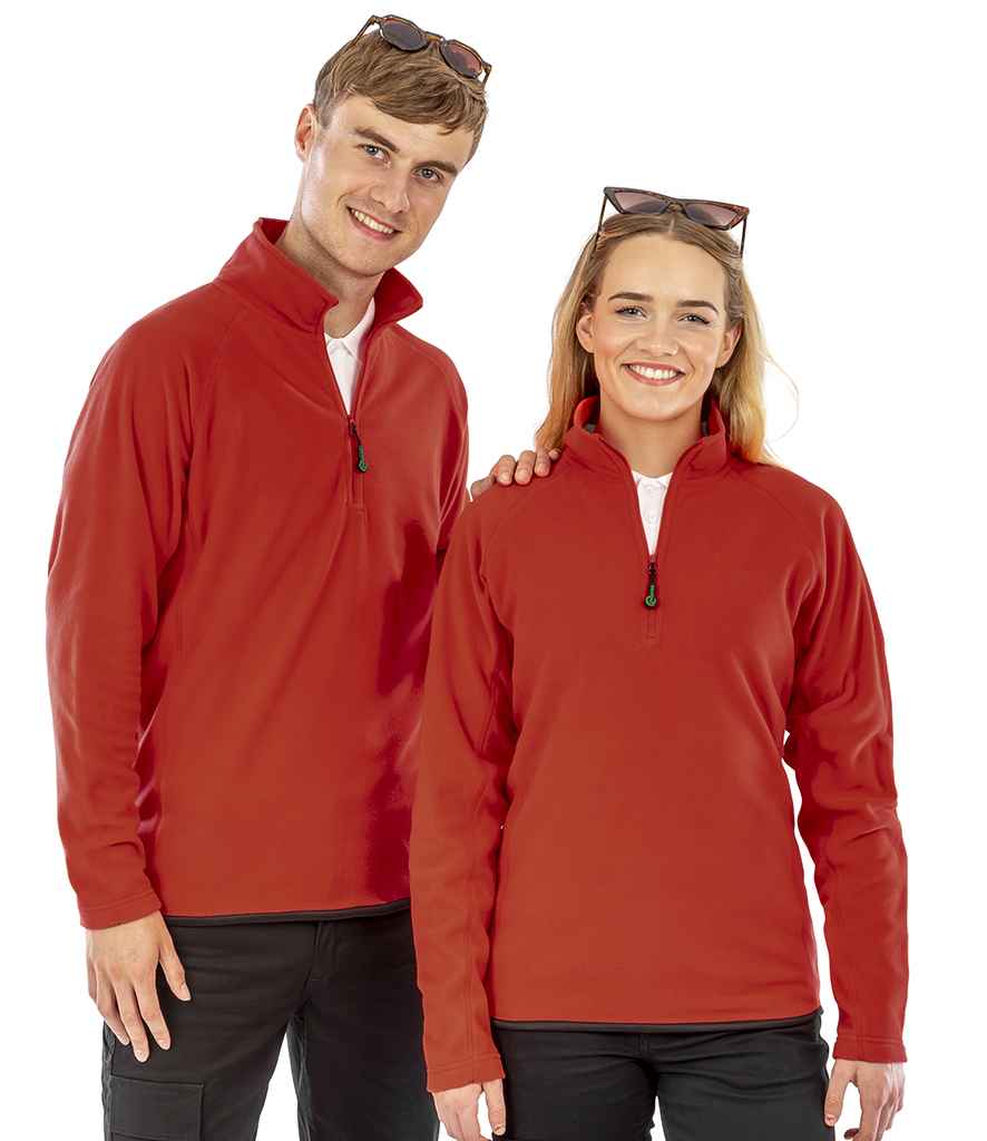 Result Genuine Recycled Zip Neck Micro Fleece | Red