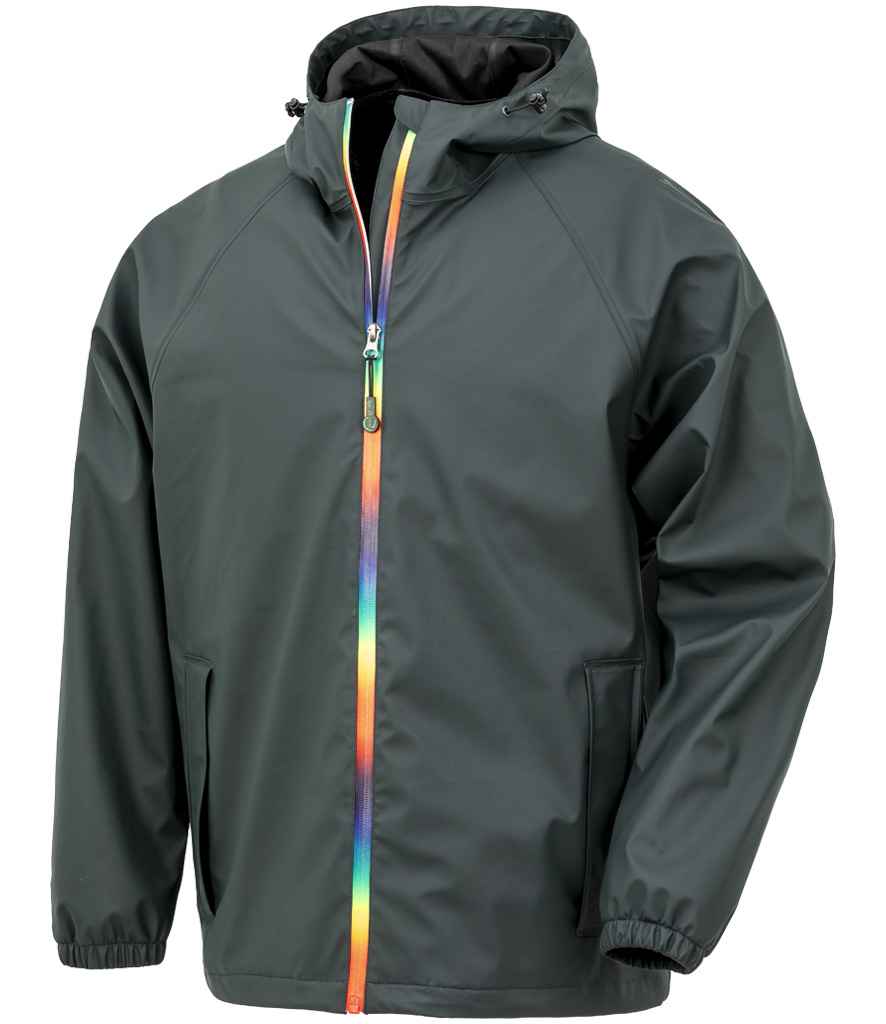 Result Genuine Recycled Prism PU Waterproof Jacket | Black Olive