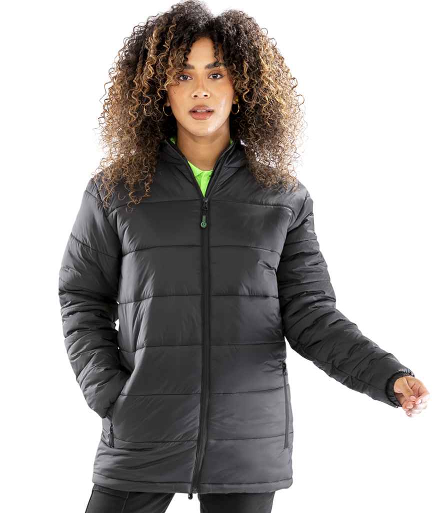 Result Genuine Recycled Hooded Padded Parka Jacket | Black