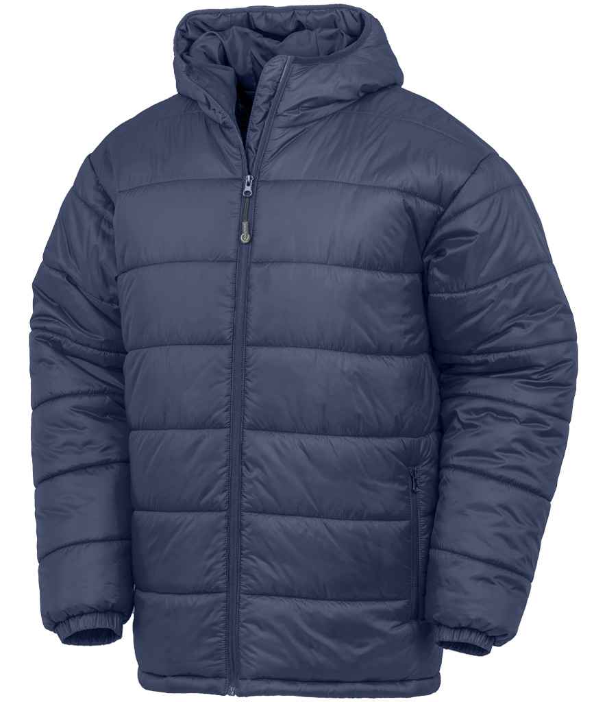 Result Genuine Recycled Hooded Padded Parka Jacket | Navy