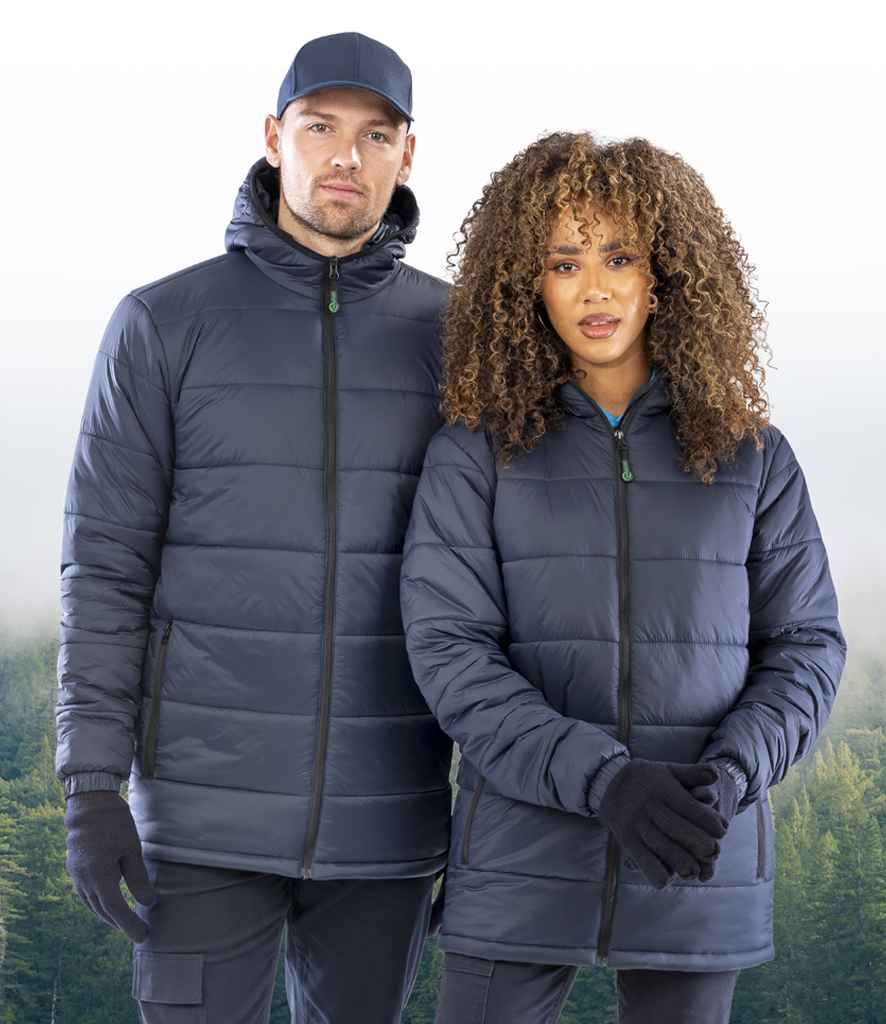 Result Genuine Recycled Hooded Padded Parka Jacket | Navy