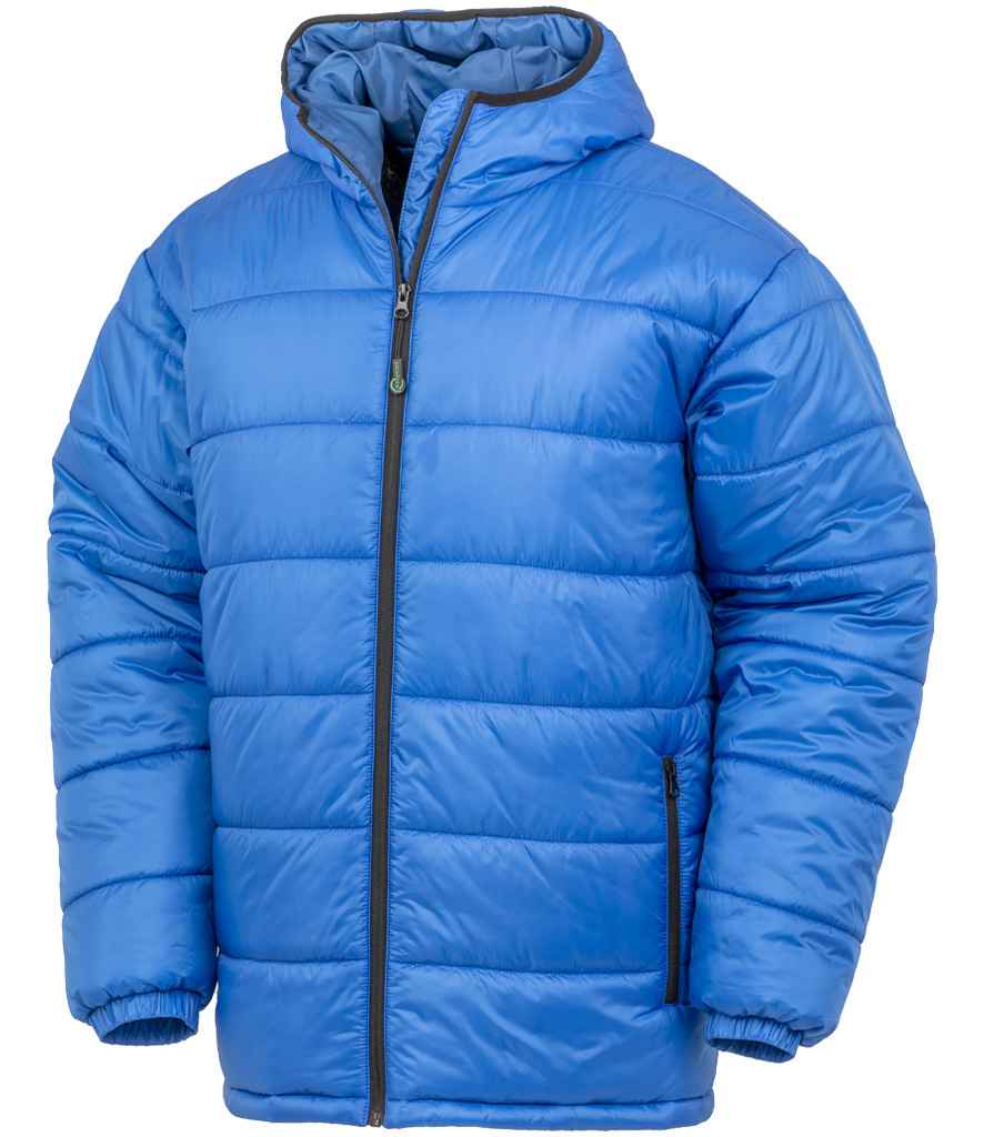 Result Genuine Recycled Hooded Padded Parka Jacket | Royal Blue
