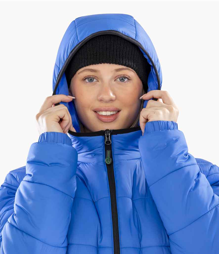 Result Genuine Recycled Hooded Padded Parka Jacket | Royal Blue