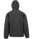Result Genuine Recycled Three Layer Printable Hooded Soft Shell Jacket | Black