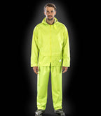 Result Waterproof Jacket/Trouser Suit in Carry Bag | Neon Yellow