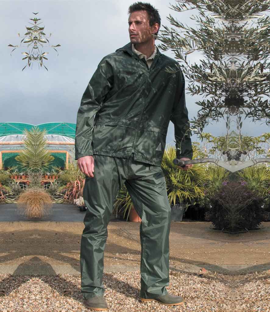 Result Waterproof Jacket/Trouser Suit in Carry Bag | Olive Green