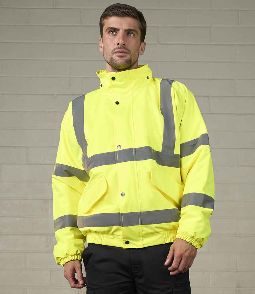 Pro RTX High Visibility Bomber Jacket with Reflective Detailing for Enhanced Safety and Style