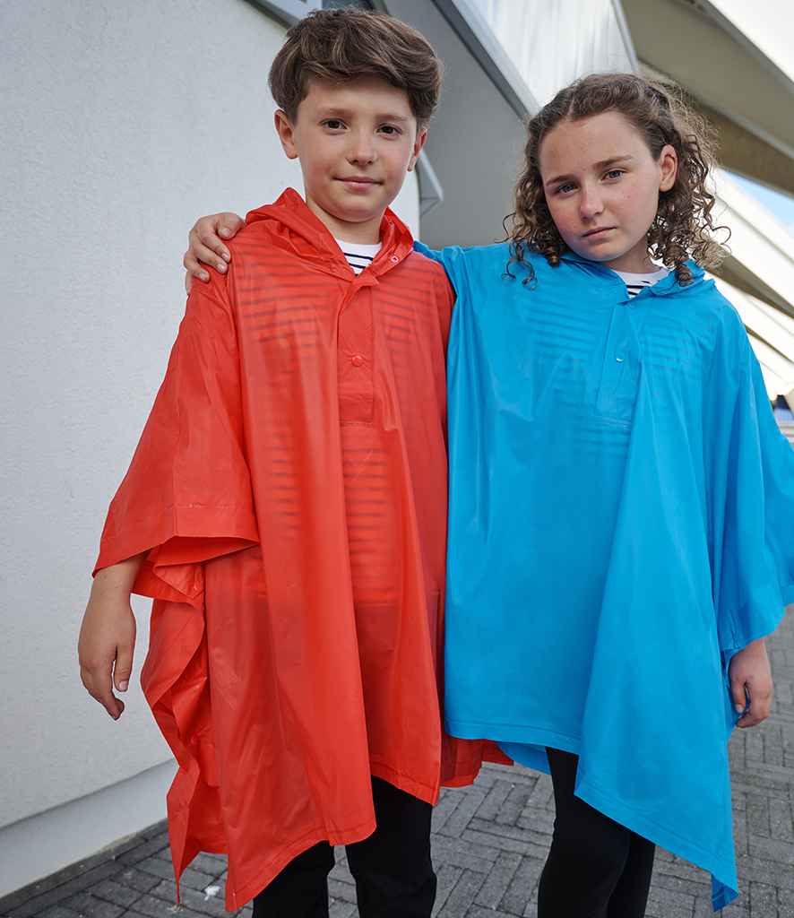 Splashmacs Kids Rain Poncho | Red