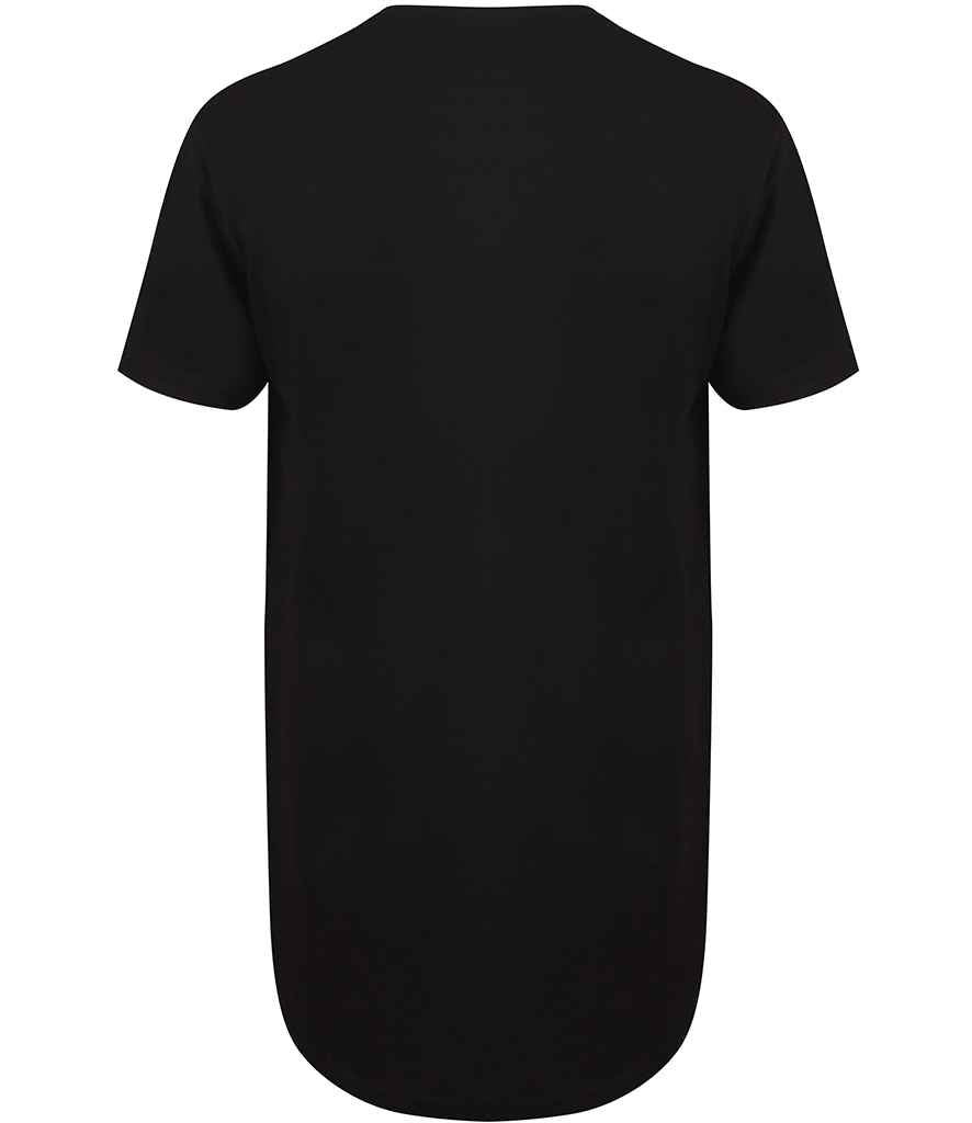 SF Clothing Longline Dipped Hem T-Shirt | Black