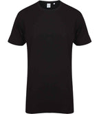 SF Clothing Longline Dipped Hem T-Shirt | Black