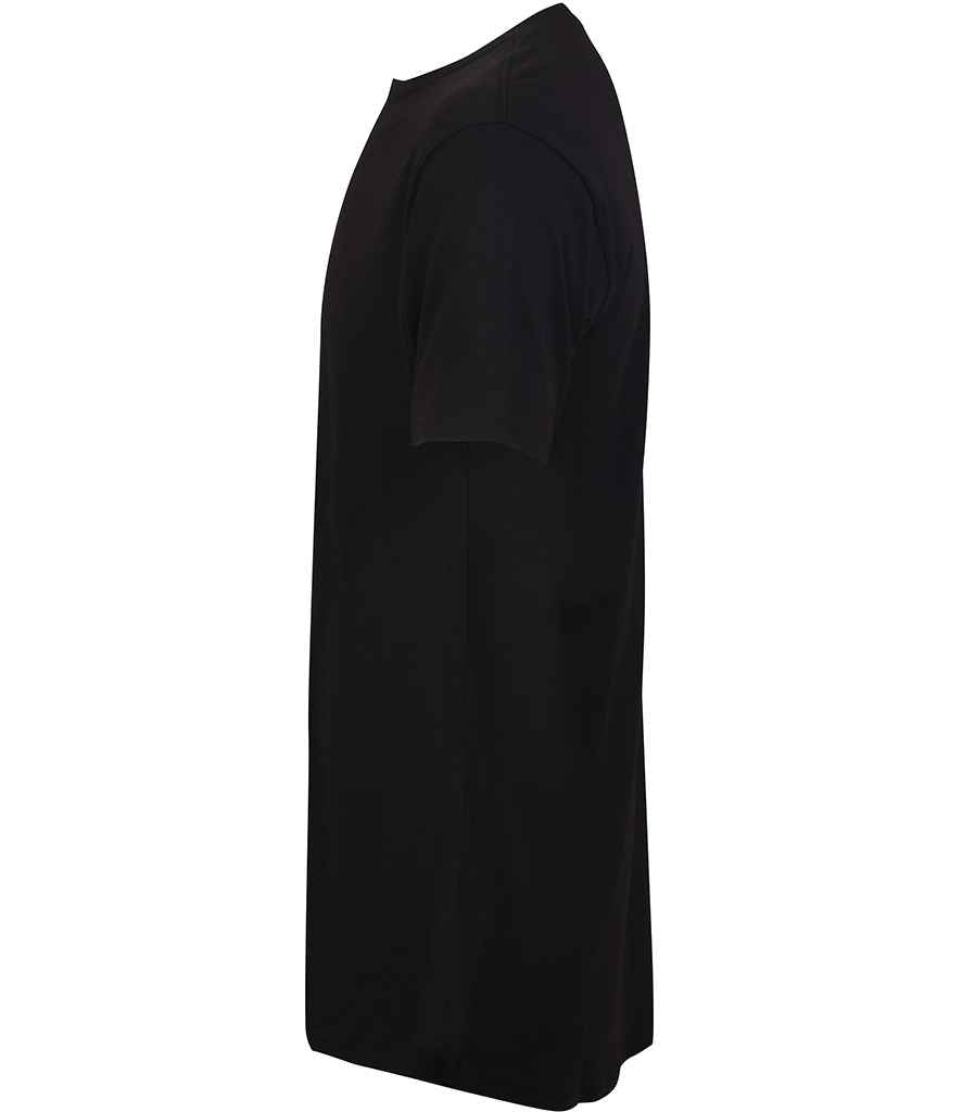SF Clothing Longline Dipped Hem T-Shirt | Black