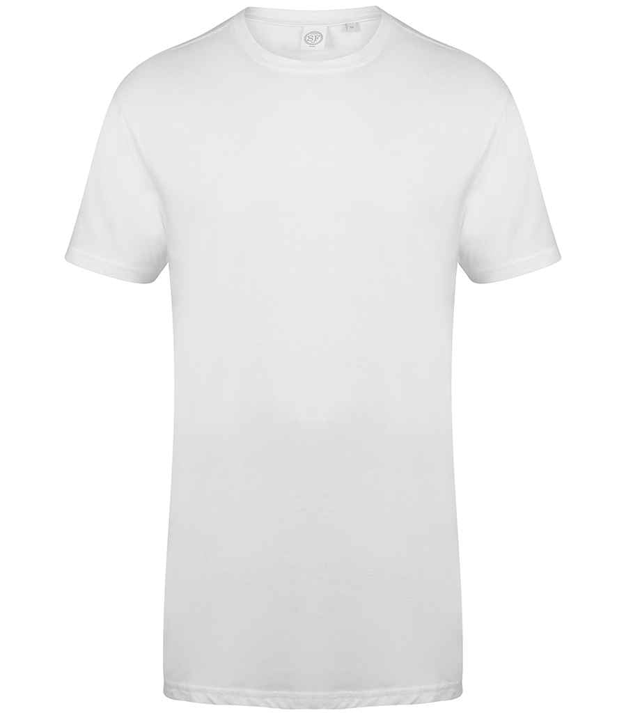 SF Clothing Longline Dipped Hem T-Shirt | White