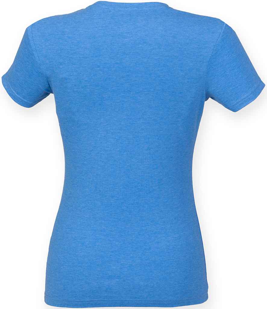 SF Clothing Ladies Feel Good Stretch T-Shirt | Heather Blue