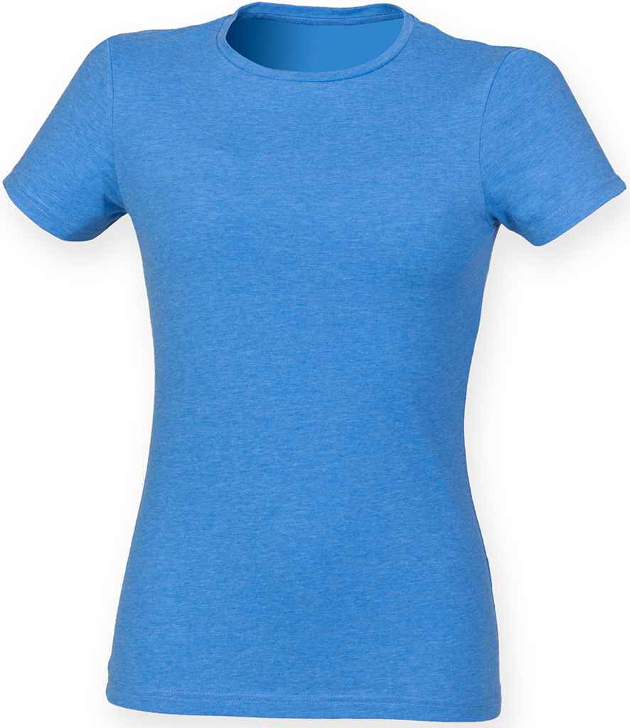SF Clothing Ladies Feel Good Stretch T-Shirt | Heather Blue