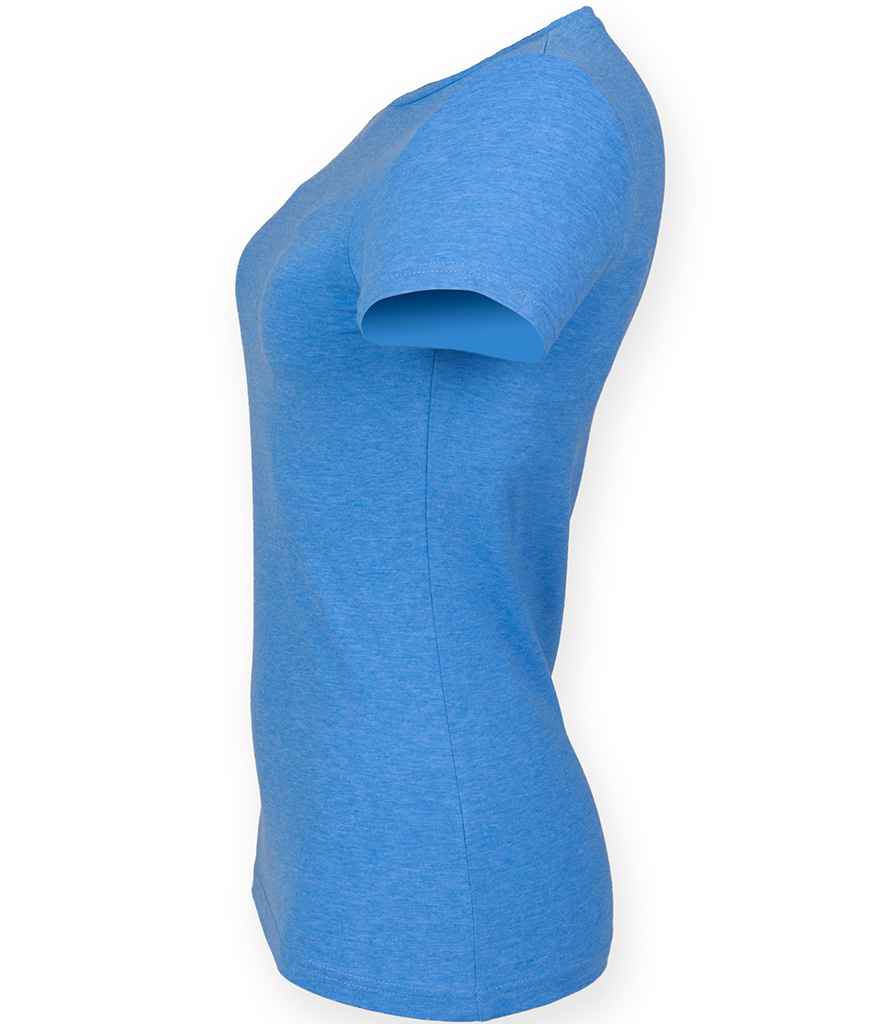 SF Clothing Ladies Feel Good Stretch T-Shirt | Heather Blue