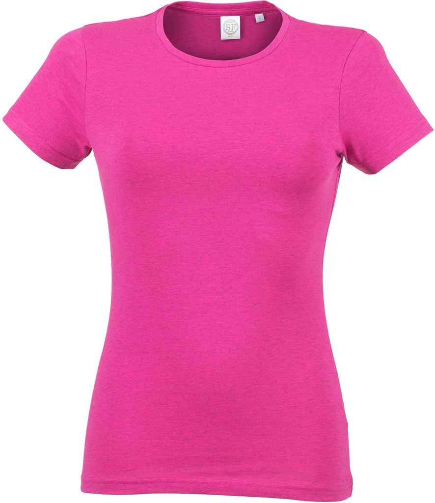 SF Clothing Ladies Feel Good Stretch T-Shirt | Heather Pink