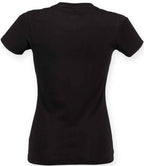 SF Clothing Ladies Feel Good Stretch V Neck T-Shirt | Black