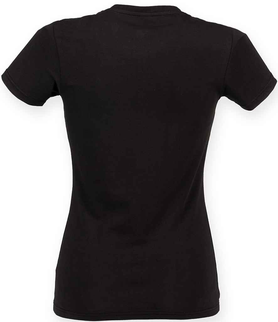 SF Clothing Ladies Feel Good Stretch V Neck T-Shirt | Black