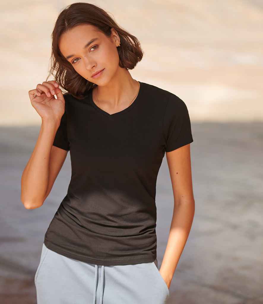 SF Clothing Ladies Feel Good Stretch V Neck T-Shirt | Black