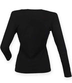 SF Clothing Ladies Feel Good Long Sleeve Stretch T-Shirt | Black