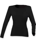 SF Clothing Ladies Feel Good Long Sleeve Stretch T-Shirt | Black