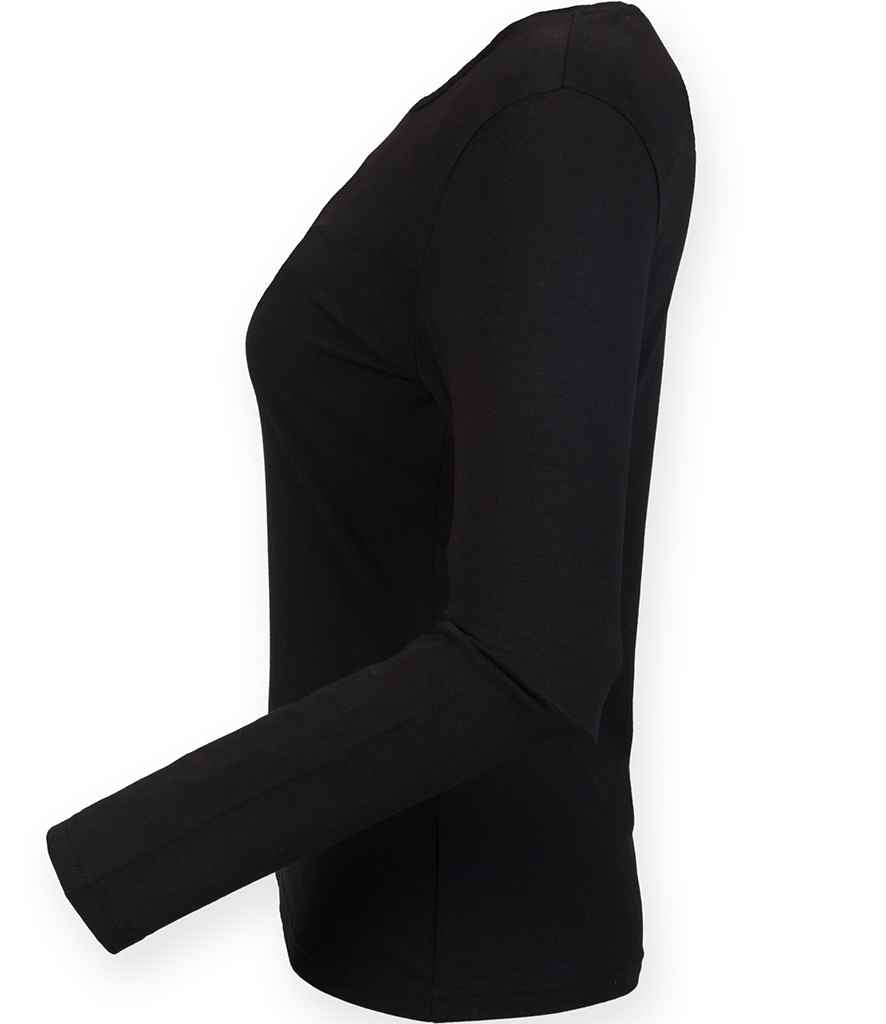 SF Clothing Ladies Feel Good Long Sleeve Stretch T-Shirt | Black