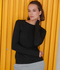 SF Clothing Ladies Feel Good Long Sleeve Stretch T-Shirt | Black