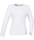 SF Clothing Ladies Feel Good Long Sleeve Stretch T-Shirt | White