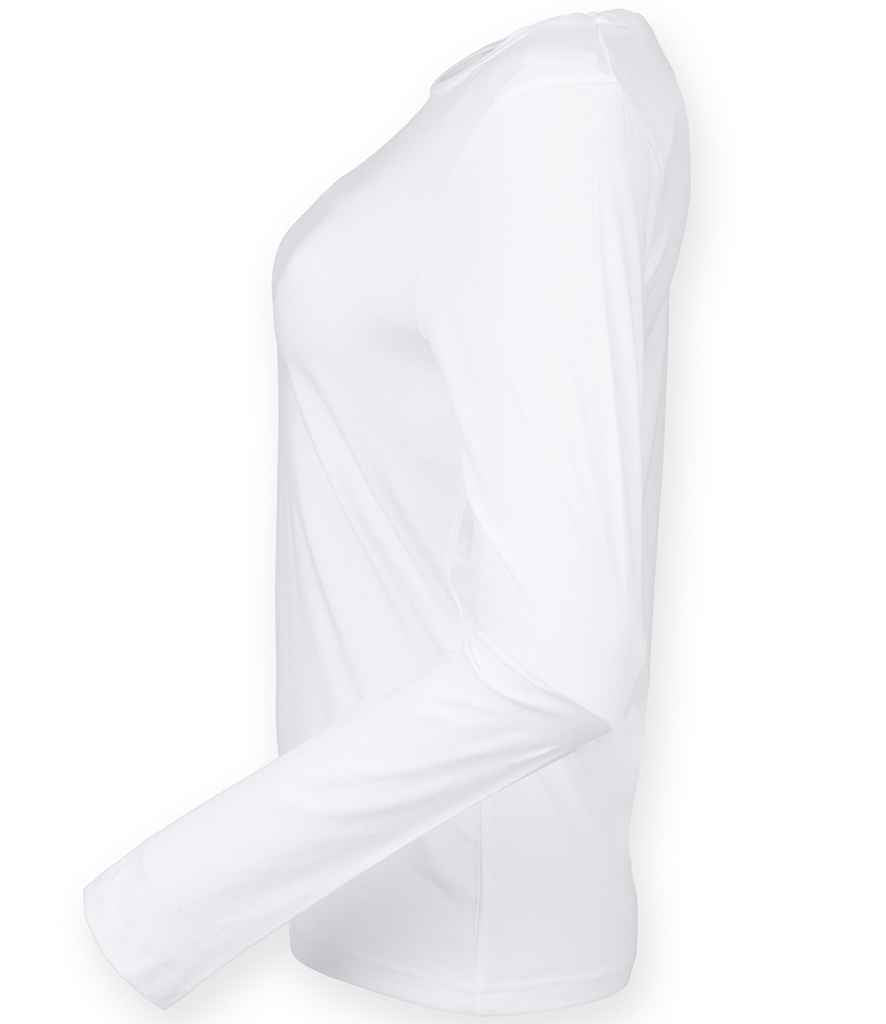 SF Clothing Ladies Feel Good Long Sleeve Stretch T-Shirt | White