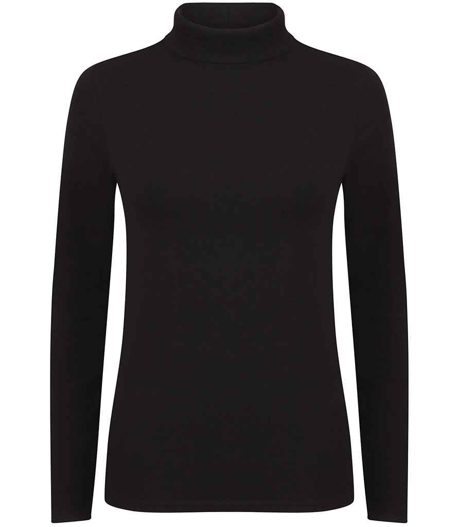 SF Clothing Ladies Feel Good Stretch Roll Neck T-Shirt | Black