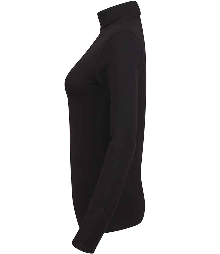 SF Clothing Ladies Feel Good Stretch Roll Neck T-Shirt | Black