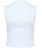 SF Clothing Ladies High Neck Crop Vest | White