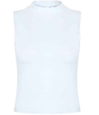 SF Clothing Ladies High Neck Crop Vest | White