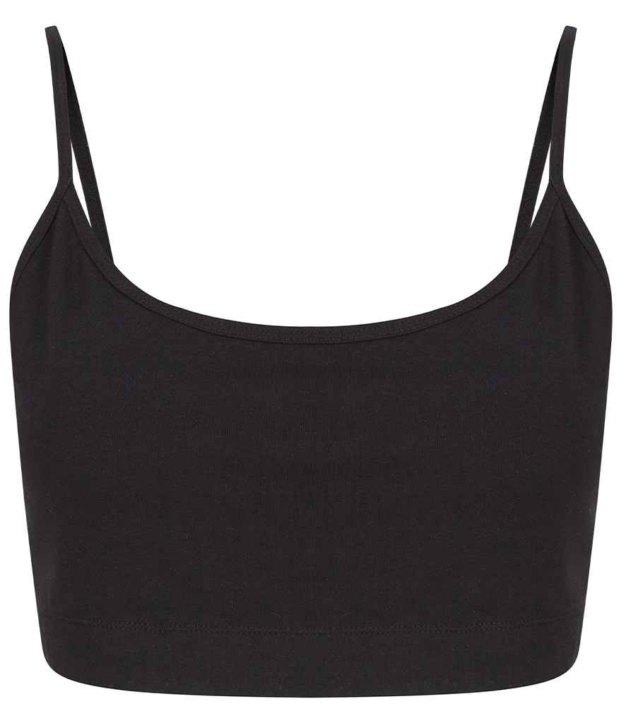 SF Clothing Ladies Sustainable Fashion Cropped Cami Vest Top | Black