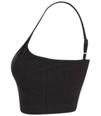 SF Clothing Ladies Sustainable Fashion Cropped Cami Vest Top | Black