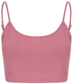 SF Clothing Ladies Sustainable Fashion Cropped Cami Vest Top | Dusky Pink