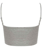 SF Clothing Ladies Sustainable Fashion Cropped Cami Vest Top | Heather Grey