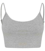 SF Clothing Ladies Sustainable Fashion Cropped Cami Vest Top | Heather Grey