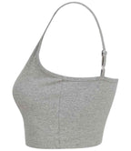 SF Clothing Ladies Sustainable Fashion Cropped Cami Vest Top | Heather Grey