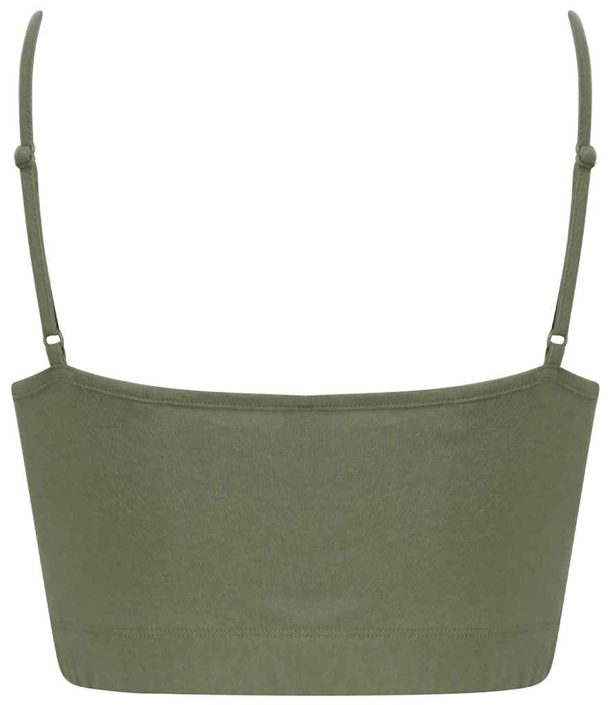 SF Clothing Ladies Sustainable Fashion Cropped Cami Vest Top | Khaki