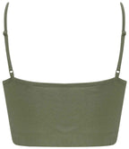 SF Clothing Ladies Sustainable Fashion Cropped Cami Vest Top | Khaki