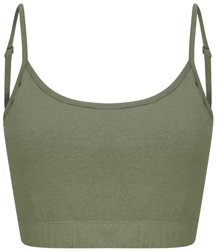 SF Clothing Ladies Sustainable Fashion Cropped Cami Vest Top | Khaki